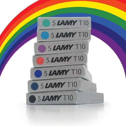 Lamy T10 - Paquete de cartuchos de tinta de repuesto para pluma estilográfica de colores surtidos para todos los bolígrafos Lamy Fountian (1 paquete