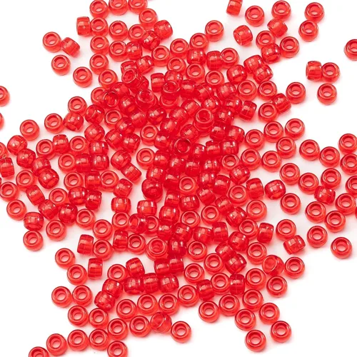 Miniatura 8 de 1000 piezas de cuentas de pony acrílicas de un solo color de 6 x 9 mm a granel para hacer joyas, aretes, trenzado de cabello Azul Oscuro