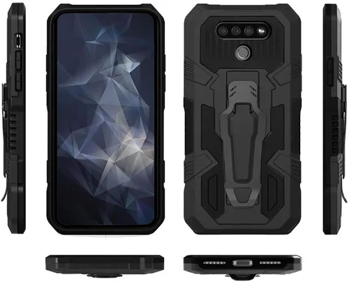 Miniatura 7 de Funda protectora resistente para LG K51, con protector de pantalla de vidrio templado [paquete de 2] resistente grado militar de 15 pies probada