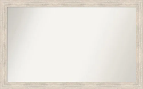 Miniatura 106 de Amanti Art Espejo de baño blanco para sobre el fregadero, 30 x 35 pulgadas, espejo de tocador rectangular estrecho de Eva de oro blanco, marco