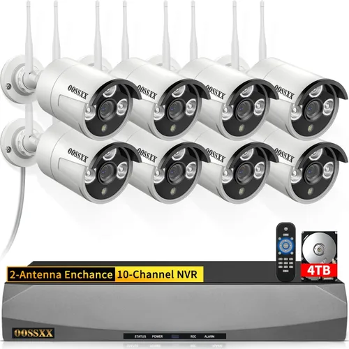 Miniatura 12 de Antenas Duales para Wi-Fi Mejorado con IA de Detección Humana 2K 3.0MP Sistema de Cámara de Seguridad Inalámbrica, Kits de DVR de Vigilancia