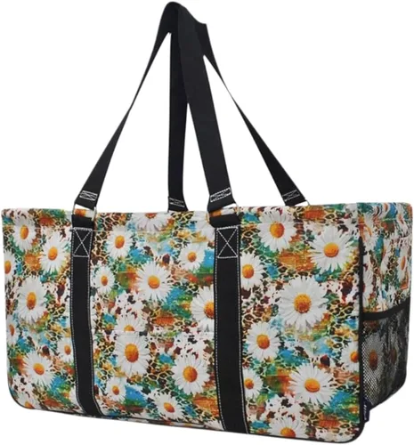 Miniatura 44 de NGIL Bolsa de comestibles reutilizable extra grande plegable de gran tamaño para comestibles, almacenamiento, picnic, playa, Flecha-negro