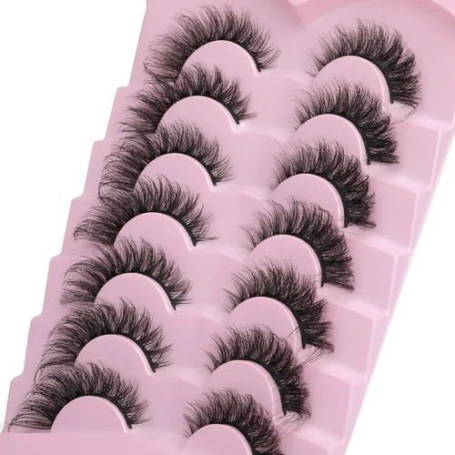 Miniatura 8 de Pestañas rusas de tira, pestañas de ojo de gato, extensión de pestañas, pestañas de zorro, visón falso, aspecto natural, pestañas de 20 mm, pestañas