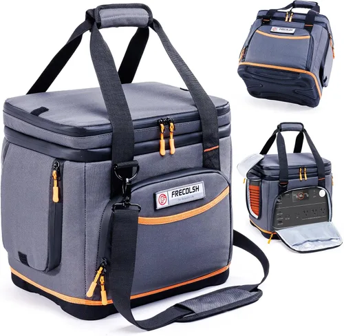 Miniatura 12 de Bolsa de transporte de doble capa para Jackery Explorer 300/240/160 – Bolsa de almacenamiento portátil para estación de energía con fondo moldeado