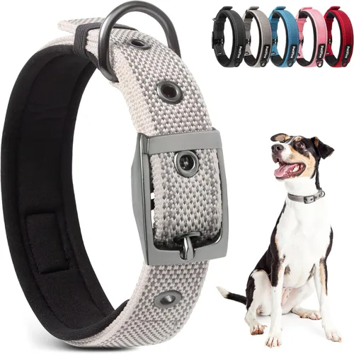 Miniatura 20 de Collares para perros PetiFine para perros medianos, acolchados de neopreno y ajustables, collares para mascotas reflectantes anchos y resistentes