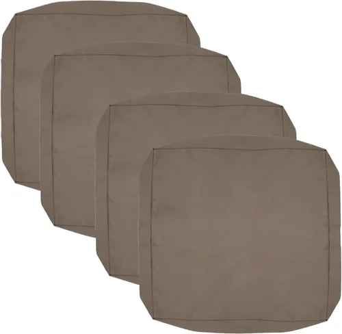 Miniatura 35 de FLYMEI Patio Cushion Covers 16x16x2.5 Waterproof Outdoor Cushion Cover Replacement 1Packs Outdoor Seat Cushion Slipcover for Rattan Chair Sofa, Beige