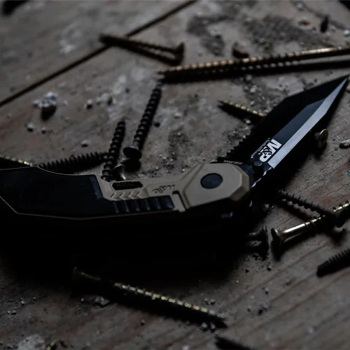 Miniatura 3 de Smith & Wesson M&P SWMP3BS 7.1in S.S. Assisted Folding Knife with 2.8in Serrated Tanto Blade and Aluminum Handle for Outdoor, Tactical, Survival and