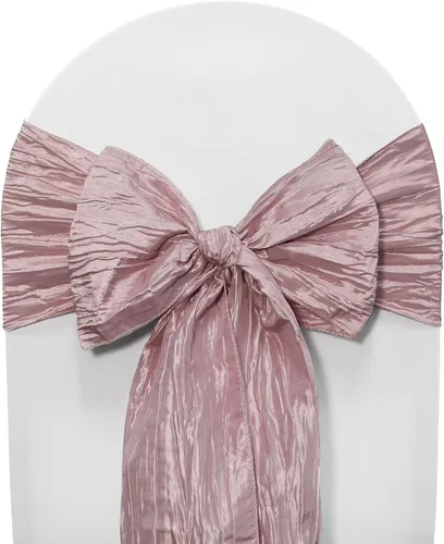 Miniatura 9 de YOUR CHAIR COVERS - Fajas para sillas de tafetán arrugadas color champán (paquete de 10), fajas para bodas, eventos, hoteles y servicios de catering