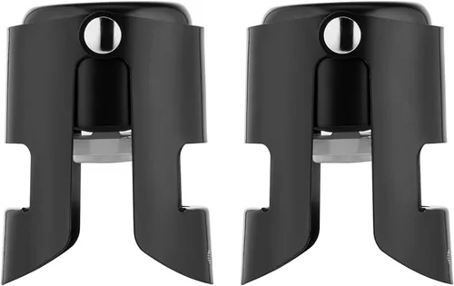 OWO Tapones para botellas de champán de acero inoxidable, corcho de champán reutilizable y tapón ahorrador, Prosecco a prueba de fugas y tapón de