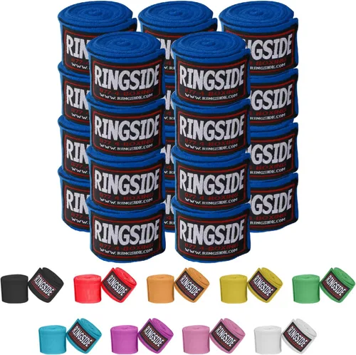 Miniatura 12 de Ringside Mexican Style Boxing Hand Wraps (Pairs) - 180" Semi-Elastic Cotton Blend Wrist Support with Thumb Loop for MMA, Muay Thai, Kickboxing