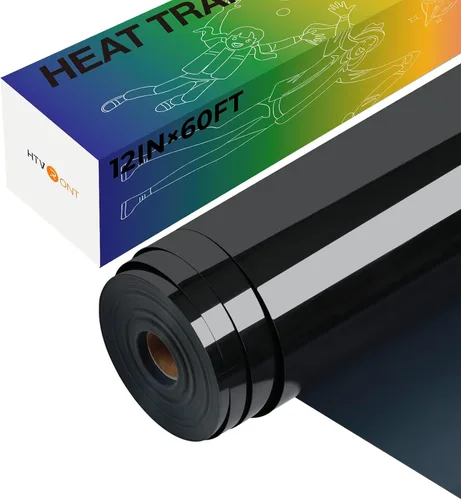 Miniatura 16 de HTVRONT Vinilo de transferencia de calor blanco para planchar, rollo de vinilo HTV blanco de 12 x 60 pies, fácil de cortar y desmalezar para diseño
