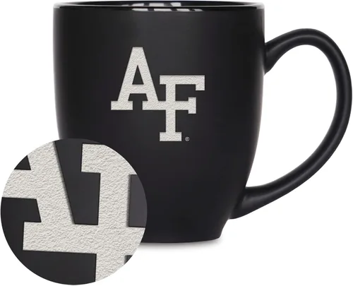 Miniatura 98 de Rico Industries - Taza de cerámica mate negra con grabado láser estándar de 15oz para NCAA (escuelas T & U) - Para bebidas calientes o frías