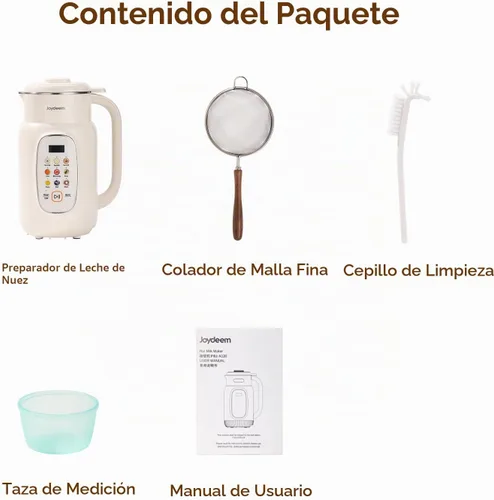 Miniatura 8 de Joydeem Máquina para fabricar leche de nueces, control de temperatura ajustable, 46oz almendra, soja, avena, licuadora de bebidas no lácteas a base