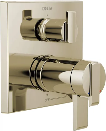 Miniatura 5 de DELTA FAUCET T27T867, cromo Ara Angular Modern TempAssure Serie 17T Moldura de válvula con desviador integrado de 3 ajustes