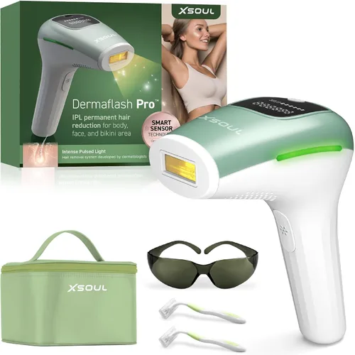 Miniatura 7 de Xsoul Depilación láser IPL, removedor de vello sin dolor para mujeres y hombres, ideal para axilas, piernas, cara y bikini, reducción de vello