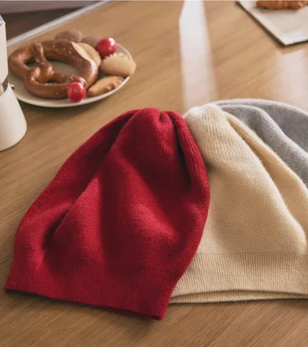 Miniatura 47 de WaySoft Gorro de cachemira 100% para mujer en una caja de regalo, gorro de gran tamaño para mujer