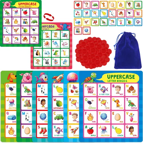 Miniatura 18 de SpriteGru Juego de bingo de palabras a la vista, 120 palabras de vista para aprender a leer nivel 1 y nivel 2 Juego de mesa de bingo Listas