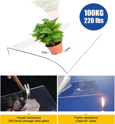 Miniatura 4 de Toldo transparente invisible para ventana, toldo para puerta delantera al aire libre, patio, toldo moderno de policarbonato para puerta delantera