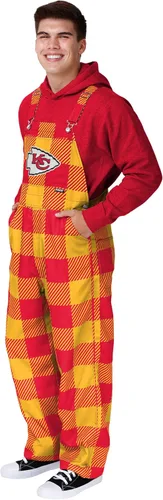 Miniatura 7 de FOCO NFL mens Nfl Team Logo Plaid Bib Overalls