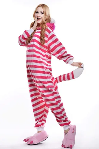 Miniatura 5 de Pijama unisex de Halloween para adultos, disfraz de Navidad, Cheshire Cat