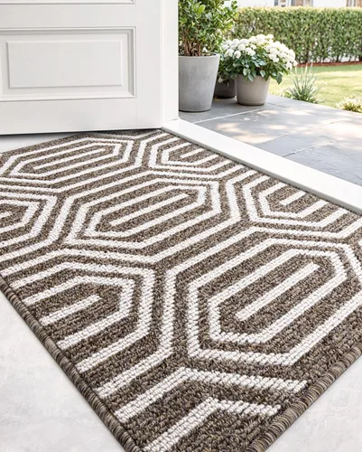 Miniatura 8 de DEXI - Alfombras para puerta de entrada, antideslizante, lavable, absorbente, resistente a la suciedad en el interior, alfombra de entrada de perfil