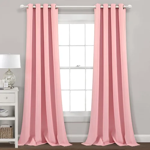 Miniatura 12 de Lush Decor Paneles de cortina opacas con aislamiento y ojales, par, 52 pulgadas de ancho x 84 pulgadas de largo, neutro, diseño clásico moderno