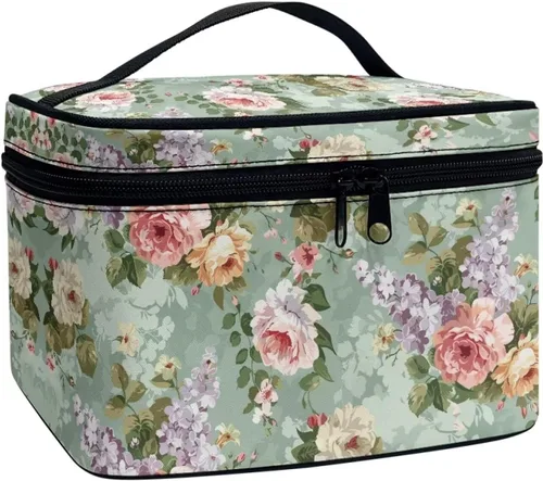 Miniatura 25 de doginthehole Bolsa de maquillaje, bolsa de cosméticos de viaje, bolsa de aseo portátil grande, organizador de accesorios para mujeres y niñas