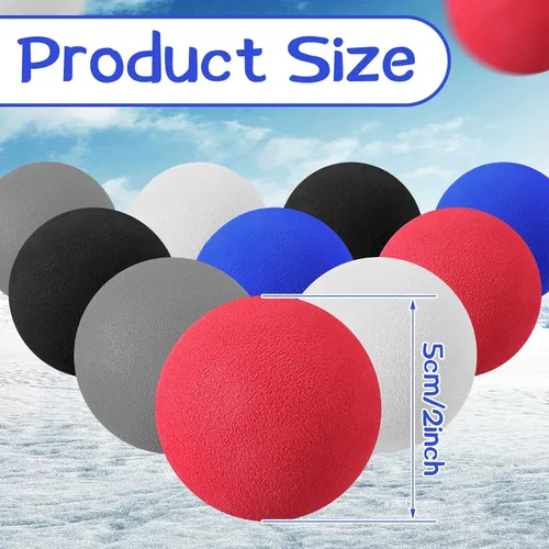 Miniatura 2 de Syhood 24 pelotas de hockey sobre la rodilla para niños, mini pelotas de hockey de espuma suave para piso interior, mini palo, fiestas
