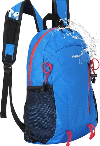 Miniatura 21 de VPBAGE Mochila de Senderismo Resistente al Agua de 15L, Mochila Pequeña de Viaje al Aire Libre, Mochila Ligera de Día con Bucles para Herramientas