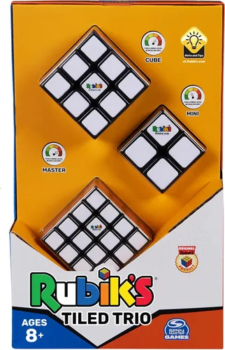 Miniatura 2 de Rubik's Cubo, paquete de trío de azulejos de 2 x 2, mini cubo 3x3, maestro de 4 x 4, rompecabezas para resolver problemas, rompecabezas clásico a