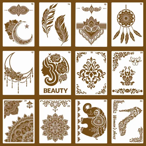 Miniatura 9 de Plantillas navideñas para pintar madera, 16 unidades, 6 pulgadas, reutilizables, grandes, plantillas de Navidad para adornos, manualidades, 16