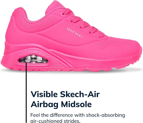 Miniatura 4 de Skechers Uno - Night Shades Zapatos deportivos para mujer, tenis con espuma viscoelástica refrescante, entresuela Skech-Air y empeine de Durabuck