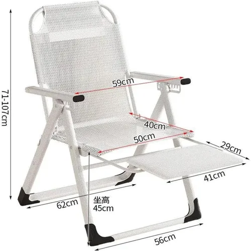 Miniatura 2 de Silla de oficina, silla reclinable plegable de lujo, reposabrazos ajustable, respaldo alto, perezosa, cómoda, silla de oficina moderna nórdica