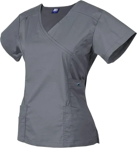 Miniatura 3 de Medgear - Conjunto de ropa quirúrgica para mujer con pantalones elásticos de 12 bolsillos
