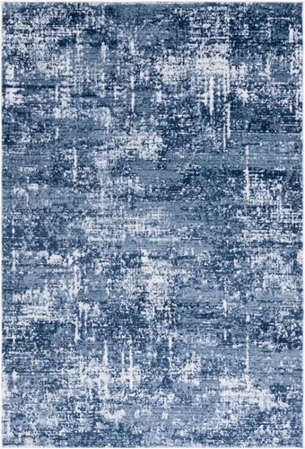 Miniatura 39 de SAFAVIEH Amelia Collection ALA700A - Alfombra decorativa de 2'2" x 4', diseño moderno abstracto, color marfil y azul, no desprende pelusa y de fácil