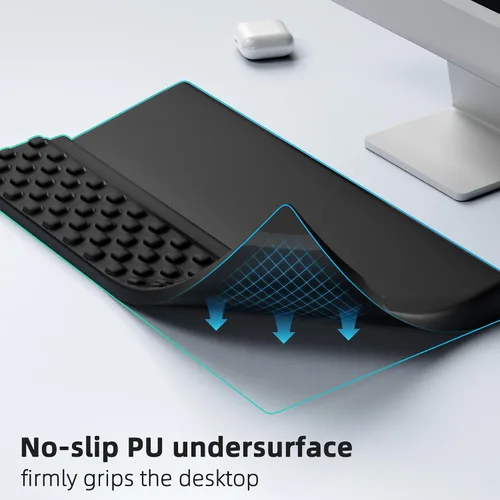 Miniatura 5 de Ospelelf - Soporte para teclado con reposamuñecas, cómodo soporte ergonómico para teclado para oficina y hogar Negro