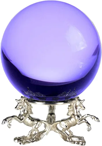 Miniatura 9 de Amlong Crystal Bola de cristal transparente de 5.906 in (6 pulgadas) con soporte de unicornio y paquete de regalo para bola decorativa, fotografía