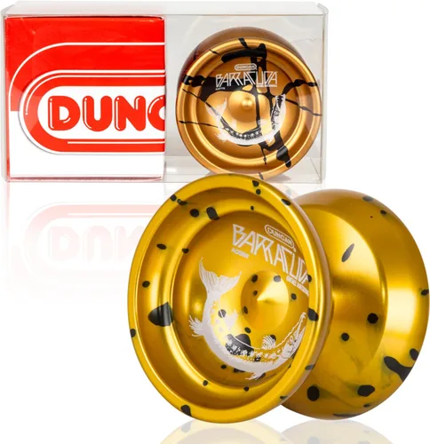 Miniatura 10 de Duncan Toys Barracuda - Yoyó sin respuesta de nivel profesional, rodamiento cóncavo y cuerpo de aluminio, azul con salpicaduras
