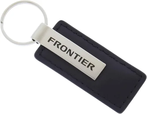 Miniatura 2 de Au-TOMOTIVE GOLD Llavero de cuero rectangular para Nissan Frontier (negro), Negro