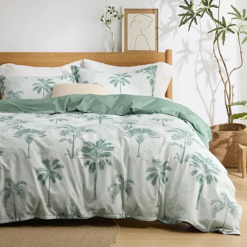 Miniatura 15 de Bedsure - Juego de funda de edredón para cama individual - Juego de funda de edredón reversible de flores de algodón 100 % con cierre de cremallera