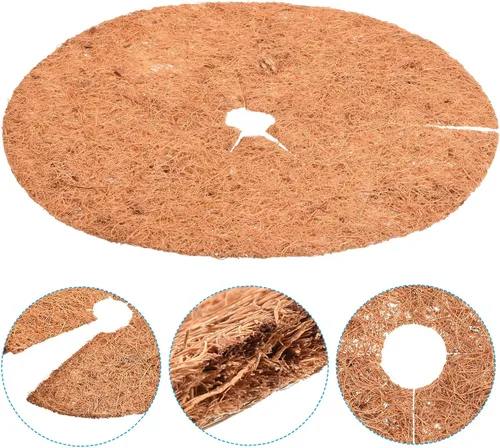 Miniatura 4 de PATIKIL Tapete de fibra de coco de 12 pulgadas, paquete de 5 protectores de fibra de coco para plantas en macetas de interior y exterior
