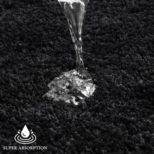 Miniatura 3 de MIULEE Juego de 2 alfombras de baño antideslizantes peludas extra gruesas y suaves, alfombrillas de baño de microfibra suave absorbente de agua