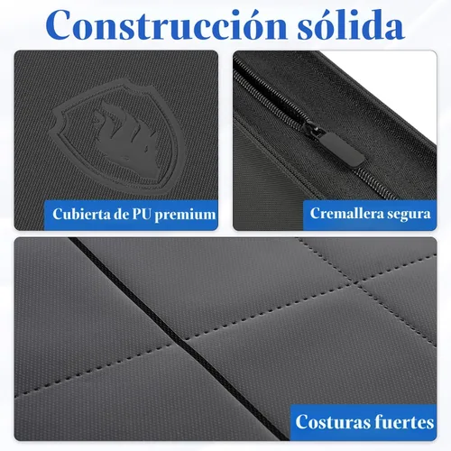 Miniatura 2 de Fabmaker - Carpeta de tarjetas con cremallera de alta calidad, 12 bolsillos, carpeta de tarjetas coleccionables de 912 bolsillos, álbum de colección