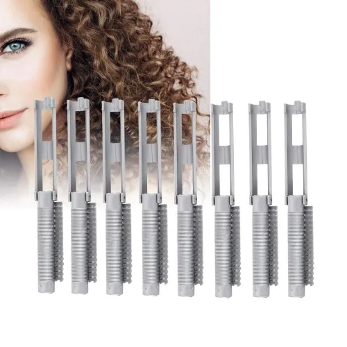 Miniatura 5 de 25 varillas de cabello permanente, rodillos de plástico para ondas frías, pinzas para rizador, barra de permanente, herramienta de peinado de 1