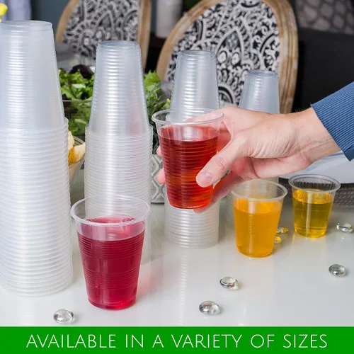 Miniatura 6 de PLASTICPRO Vasos transparentes desechables de plástico de peso medio de 3 onzas, 100