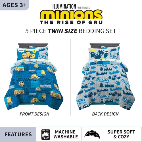 Miniatura 271 de Franco - Juego de edredón y sábanas supersuaves con funda, para niños, 7 piezas, tamaño matrimonial, Five Nights At Freddy's Cinco noches en Freddy's