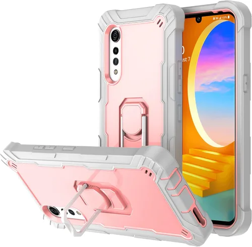 Asuwish Funda de teléfono para LG Velvet 5G/LG Velvet Verizon G5 UW T-Mobile 2020 con soporte de anillo a prueba de golpes, cuerpo completo,