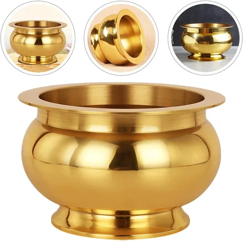 Miniatura 9 de VALICLUD Quemador de incienso de cobre, cuenco con soporte para palitos de incienso de estilo chino asiático, cono, recogedor de cenizas de incienso