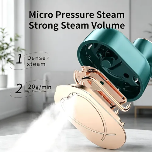 Miniatura 3 de Vaporizador de Viaje para Ropa - Planchas de Vapor Pequeñas de 1000W Plegables para Eliminación de Arrugas, Mini Vaporizador Portátil Compacto
