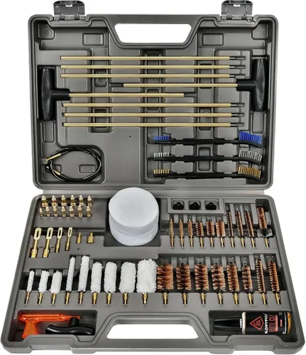 GLORYFIRE Elite Kit de Limpieza de Armas, Kit de Limpieza Universal para Pistola, Escopeta y Pistola con Todos los Cepillos de Latón de Alta Gama,